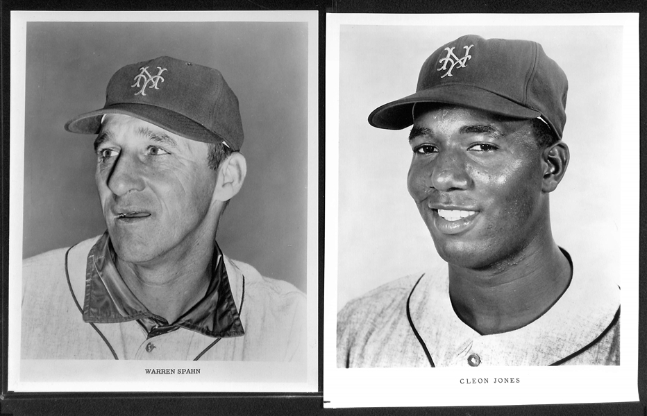 (16) Mets Team Issued Photos (Late 1960s or Early 1970s) w. RARE Nolan Ryan, Tom Seaver, Yogi Berra, Casey Stengel, Warren Spahn