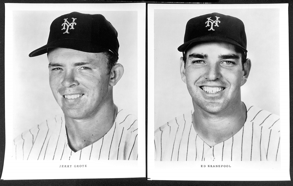 (16) Mets Team Issued Photos (Late 1960s or Early 1970s) w. RARE Nolan Ryan, Tom Seaver, Yogi Berra, Casey Stengel, Warren Spahn