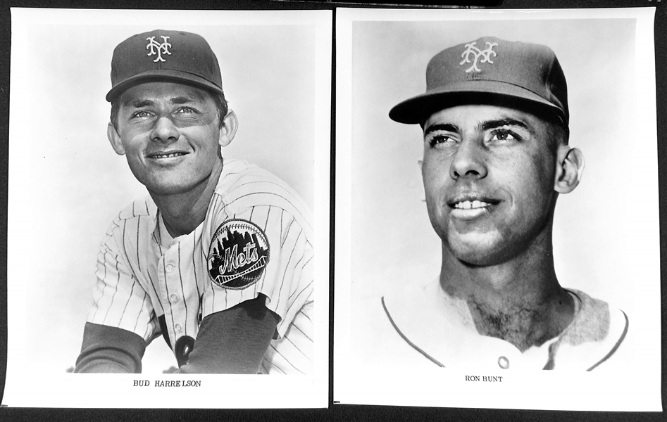 (16) Mets Team Issued Photos (Late 1960s or Early 1970s) w. RARE Nolan Ryan, Tom Seaver, Yogi Berra, Casey Stengel, Warren Spahn