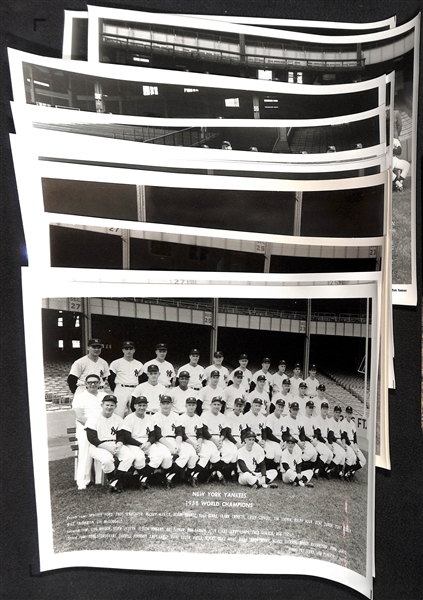 Uncle Jimmy's Collection of (16) New York Yankees Team Souvenir Photos (Each Year From 1958-1973)
