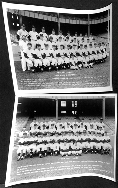 Uncle Jimmy's Collection of (16) New York Yankees Team Souvenir Photos (Each Year From 1958-1973)