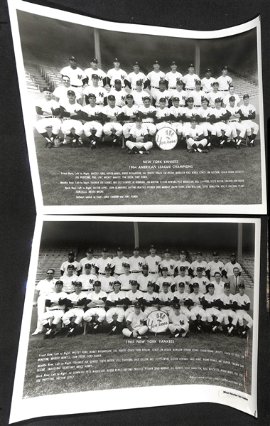 Uncle Jimmy's Collection of (16) New York Yankees Team Souvenir Photos (Each Year From 1958-1973)