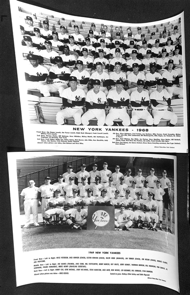 Uncle Jimmy's Collection of (16) New York Yankees Team Souvenir Photos (Each Year From 1958-1973)