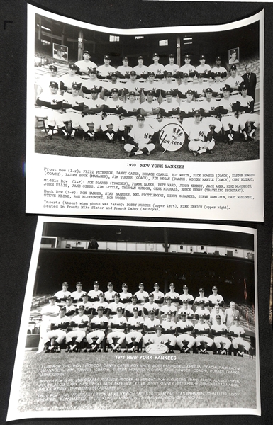 Uncle Jimmy's Collection of (16) New York Yankees Team Souvenir Photos (Each Year From 1958-1973)