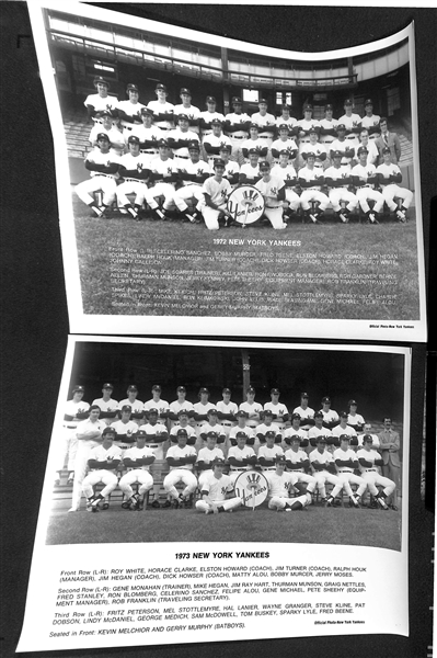 Uncle Jimmy's Collection of (16) New York Yankees Team Souvenir Photos (Each Year From 1958-1973)