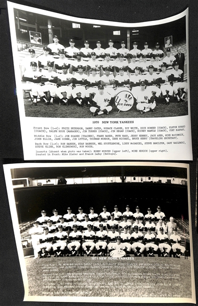 Uncle Jimmy's Collection of (17) New York Yankees Team Souvenir Photos (Each Year From 1958-1972 & Duplicates From 1971-1972)