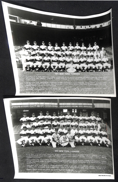 Uncle Jimmy's Collection of (17) New York Yankees Team Souvenir Photos (Each Year From 1958-1972 & Duplicates From 1971-1972)