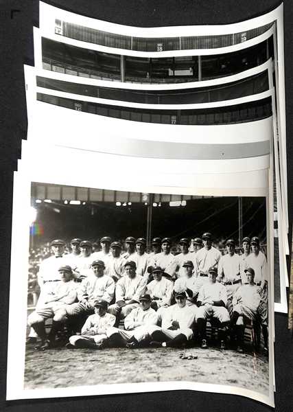 Lot of (8) Yankees Souvenir Team Photos Likely Printed in the 1960s-1970s - 1922, 1923, 1928, 1931, 1932, 1937, 1938. 1939