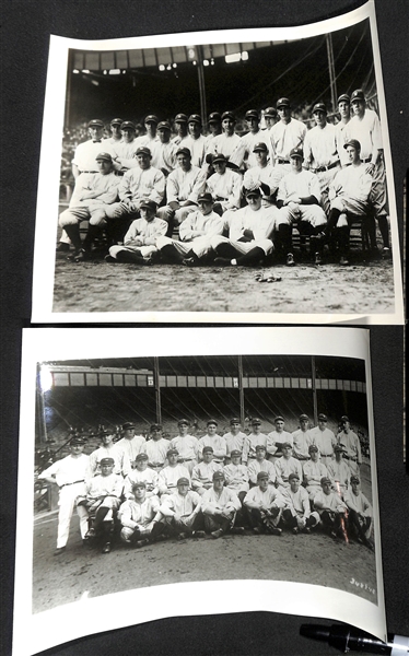 Lot of (8) Yankees Souvenir Team Photos Likely Printed in the 1960s-1970s - 1922, 1923, 1928, 1931, 1932, 1937, 1938. 1939