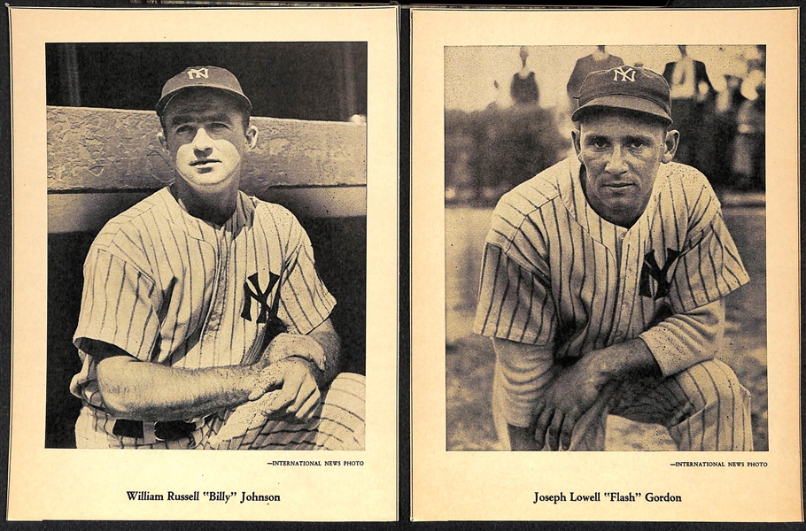 Lot of (10) 1946-49 W603 Sports Exchange Photo Card (Hand Cut) w. Greenberg, Dickey, Rizzuto, Lyons, +