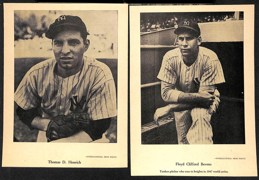 Lot of (10) 1946-49 W603 Sports Exchange Photo Card (Hand Cut) w. Greenberg, Dickey, Rizzuto, Lyons, +