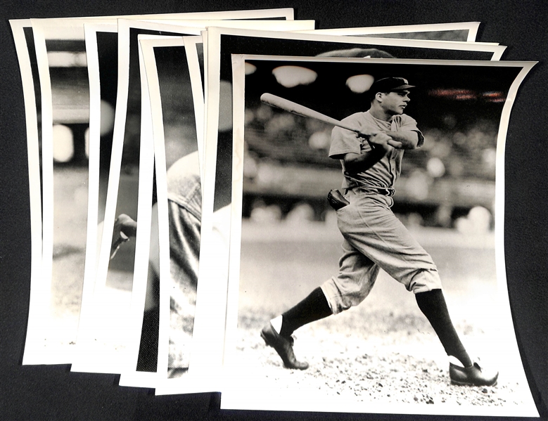 Lot of (10) Vintage Yankees Photos Stamped by Photographer Don Wingfield (Type 4 Photos)