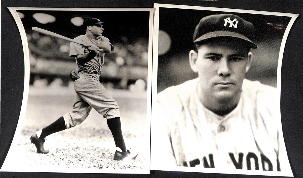 Lot of (10) Vintage Yankees Photos Stamped by Photographer Don Wingfield (Type 4 Photos)