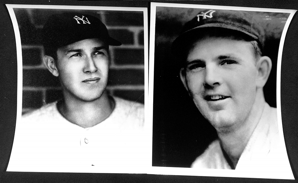Lot of (10) Vintage Yankees Photos Stamped by Photographer Don Wingfield (Type 4 Photos)