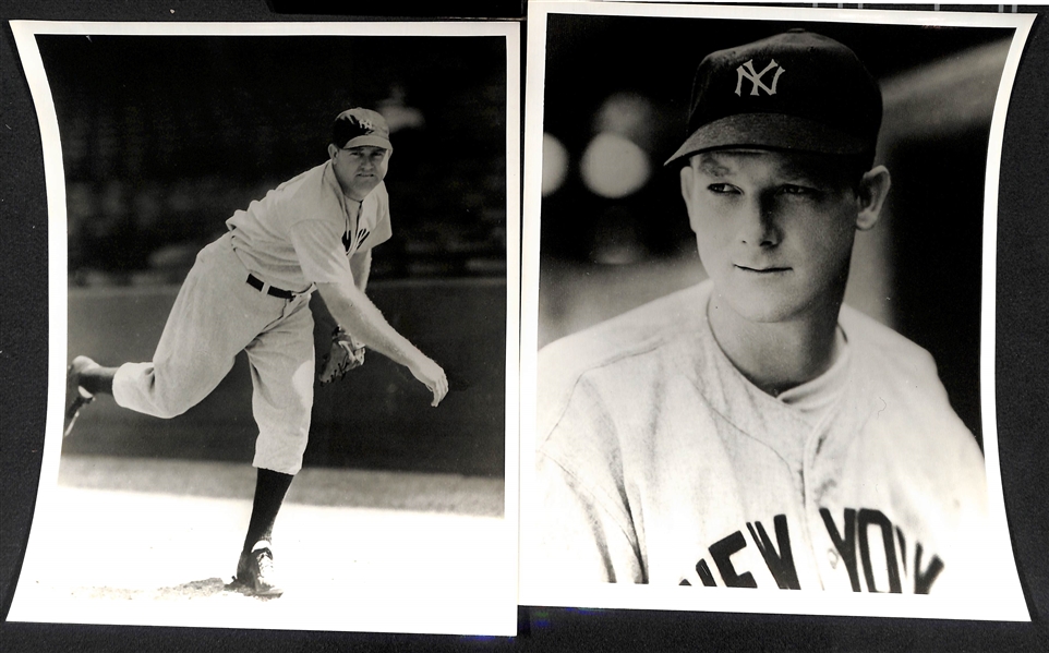 Lot of (10) Vintage Yankees Photos Stamped by Photographer Don Wingfield (Type 4 Photos)