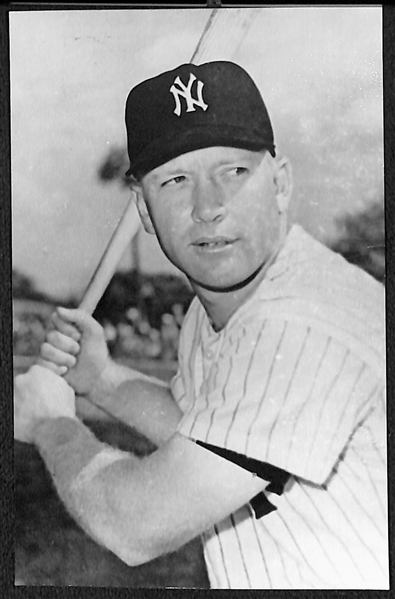 1950s-1960s Mickey Mantle Real Photo Postcard Off Original Negative (From George Burke/George Brace) - Some Creasing