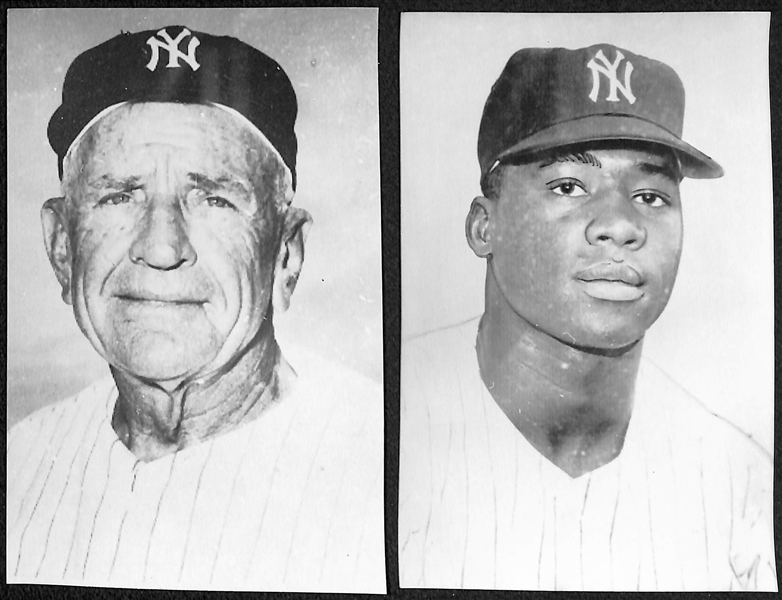 (24) Yankees Real Photo Postcards c. 1950s-60s Off Original Negatives (From Brace/Burke) w. Berra, Stengel, Downing, Frank Baker, Skowron, +