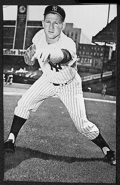 (24) Yankees Real Photo Postcards c. 1950s-60s Off Original Negatives (From Brace/Burke) w. Ford, O'Doul, Slaughter, Mize, +