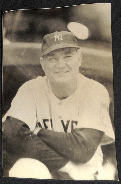 (24) Yankees Real Photo Postcards c. 1950s-60s Off Original Negatives (From Brace/Burke) w. Ford, O'Doul, Slaughter, Mize, +