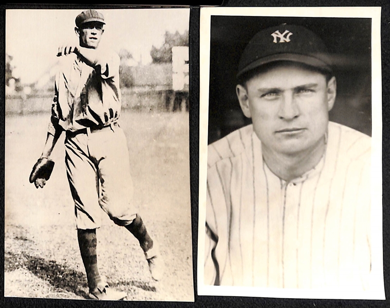 (30) Baseball Real Photo Postcards c. 1950s-60s Off (From Brace/Burke) w. Rogers Hornsby, Hal Chase, Wally Pipp