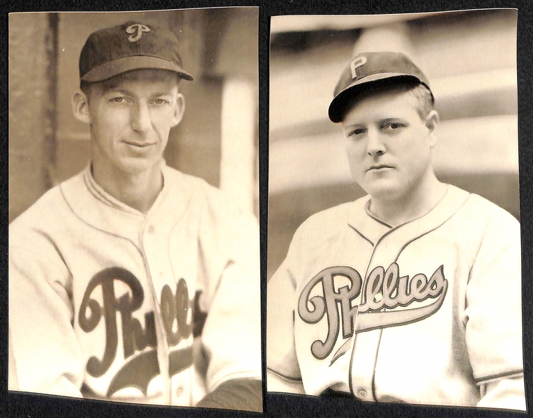 (30) Baseball Real Photo Postcards c. 1950s-60s Off (From Brace/Burke) w. Rogers Hornsby, Hal Chase, Wally Pipp