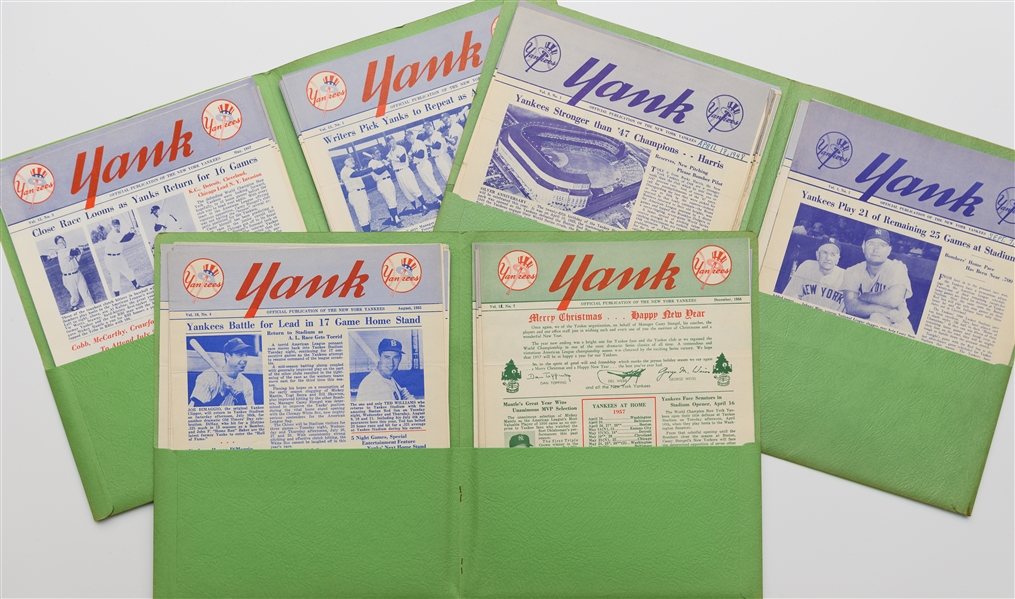 Lot of (78) 1940s-1950s Yankees Yank Newsletters