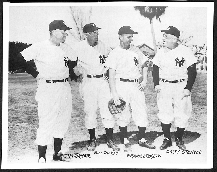 Lot of (15) NY Yankees Early 1960s Manny's Baseball Land Player Souvenir 8x10 Photos w. Maris & Stengel/Dickey