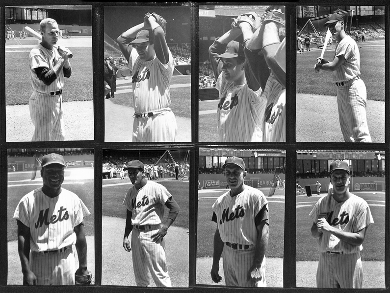 (19) Rare Type 1 NY Mets 1962 3.5x5.5 Photos by John Anderson w. Ashburn, Hodges