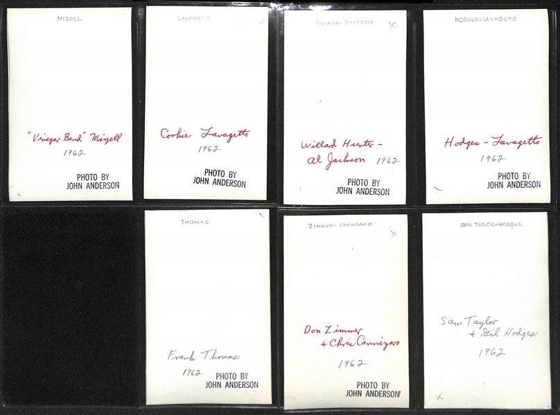 (19) Rare Type 1 NY Mets 1962 3.5x5.5 Photos by John Anderson w. Ashburn, Hodges