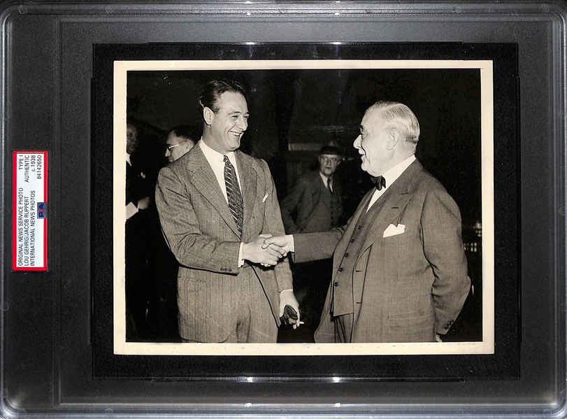Lou Gehrig & Jacob Ruppert (Yankees Owner) Type 1 Photo (PSA/DNA Slabbed)