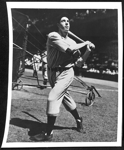 Lot of (6) Vintage Yankees Photos - Joe DiMaggio, McCarthy, Pearson, and (3) Don Wingfield Stamped (F. Makcosky, Beggs, W. Brown)