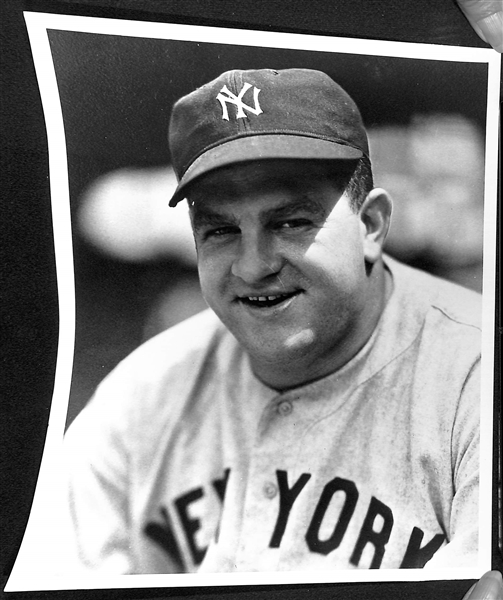 Lot of (6) Vintage Yankees Photos - Joe DiMaggio, McCarthy, Pearson, and (3) Don Wingfield Stamped (F. Makcosky, Beggs, W. Brown)