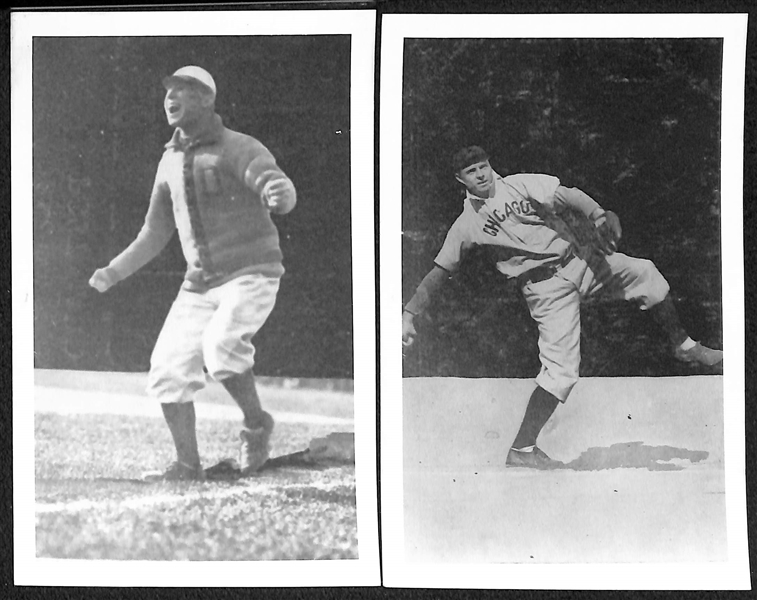 (31)  1960s-70s Real Baseball Photo Postcards w. Cobb, Jennings, Mordecai Brown, Chance, Evers, Tinker, 1907 Tigers w. Cobb (Made off Duplicate Negatives)
