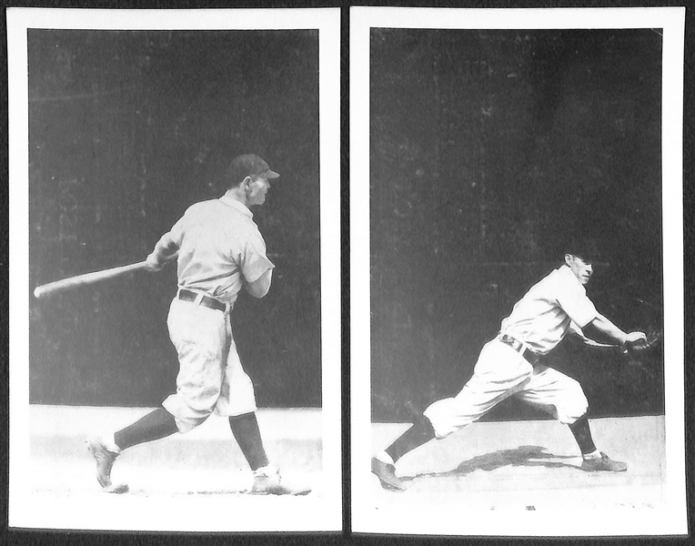(31)  1960s-70s Real Baseball Photo Postcards w. Cobb, Jennings, Mordecai Brown, Chance, Evers, Tinker, 1907 Tigers w. Cobb (Made off Duplicate Negatives)