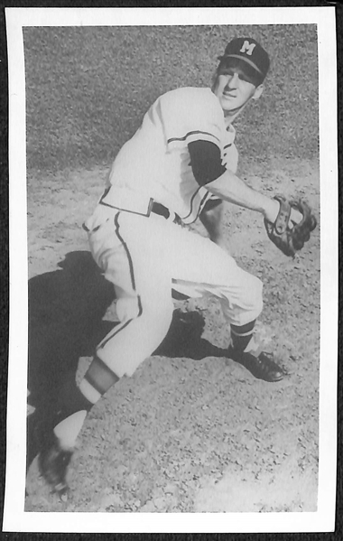 (25) 1950s-1960s Real Photo Postcards -10 Mets (w. Ashburn, Hodges, Hornsby) & 15 Braves (w. Spahn, Mathews, Thomson)