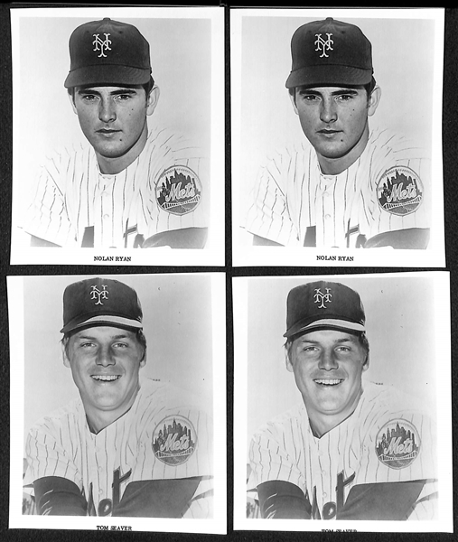 (2) 1971 Mets 4x5 Souvenir Photo Sets (Each w. Ryan & Seaver) and (16) Yankees 1960s Game Day Photos