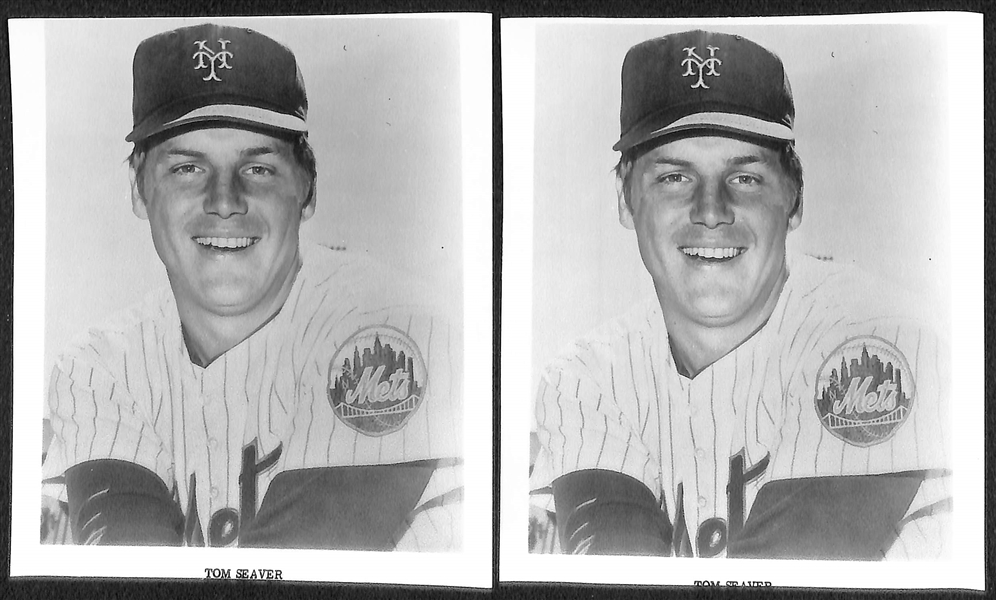 (2) 1971 Mets 4x5 Souvenir Photo Sets (Each w. Ryan & Seaver) and (16) Yankees 1960s Game Day Photos