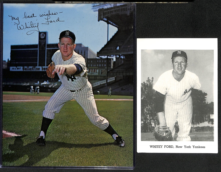Lot of (51) Baseball Photos 1950s-1973 Inc. Joe Jackson, Yogi Berra, Willie Mays, Whitey Ford, +