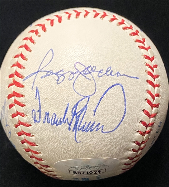 500 HR Signed Baseball (8 Signatures) - Mickey Mantle, Ted Williams, Willie Mays, Mathews, Banks, Jackson, F. Robinson, McCovey