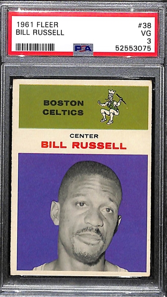 1961 Fleer Bill Russell #38 Graded PSA 3