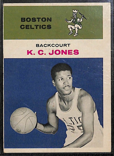 Lot of (3) 1961 Fleer Basketball Cards (KC Jones #22, Sam Jones #23, Frank Ramsey #35)