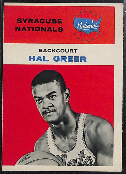 Lot of (5) 1961 Fleer Basketball Cards (Hal Greer #16, Paul Arizin #2, Howell #20, Lovellette #29, Ohl #33)