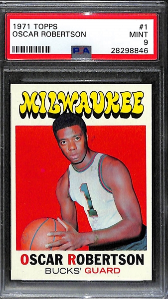 1971 Topps Oscar Robertson #1 Graded PSA 9 Mint!  Pop 12 - None Graded Higher