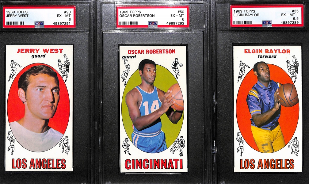 1969 Topps Basketball Set (Missing Lew Alcinder Rookie) w. 6 Graded Cards (98 of 99 Cards in the Set, Includes Marked Checklist)
