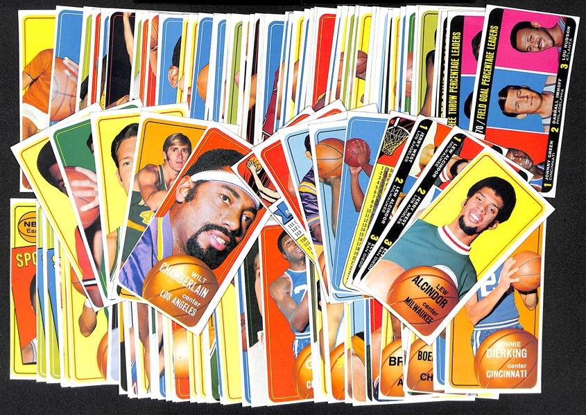 1970-71 Topps Tall Boy Basketball Partial Set - First 110 Cards in the 175 Card Set w. Chamberlain, Alcinder, Robertson, + (110 of 175)
