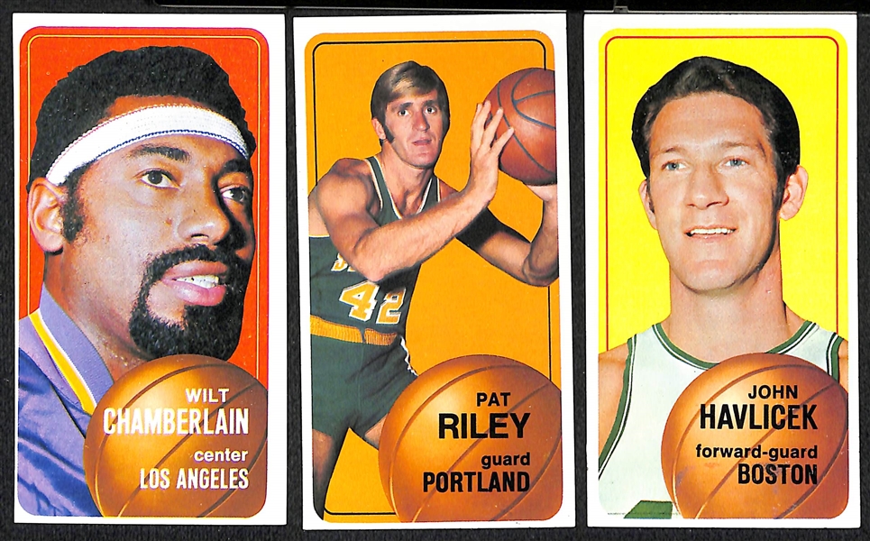 1970-71 Topps Tall Boy Basketball Partial Set - First 110 Cards in the 175 Card Set w. Chamberlain, Alcinder, Robertson, + (110 of 175)