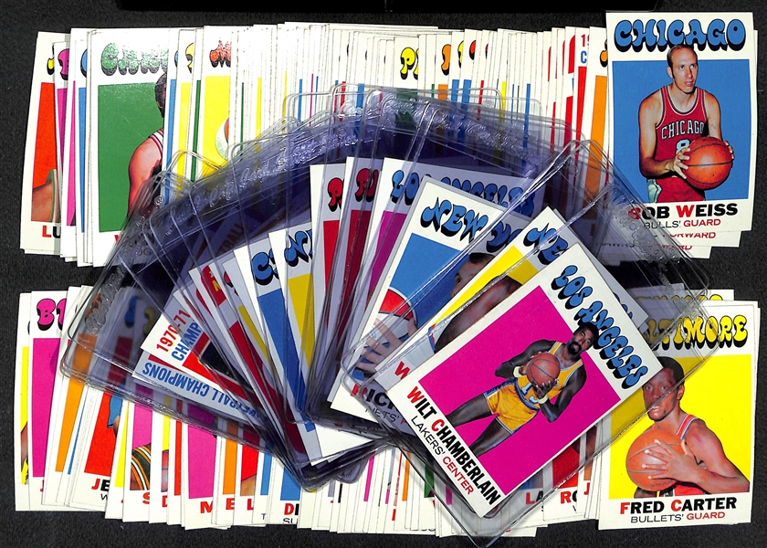 Lot of (194) Different 1971-72 Topps Basketball Cards w. Wilt Chamberlain (194 of the 233 Cards in the Set)