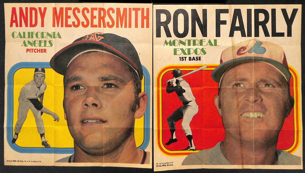 1970 Topps Baseball 8x10 Posters Near Complete Set (19 of 24) w. Bench, Carew, McCovey
