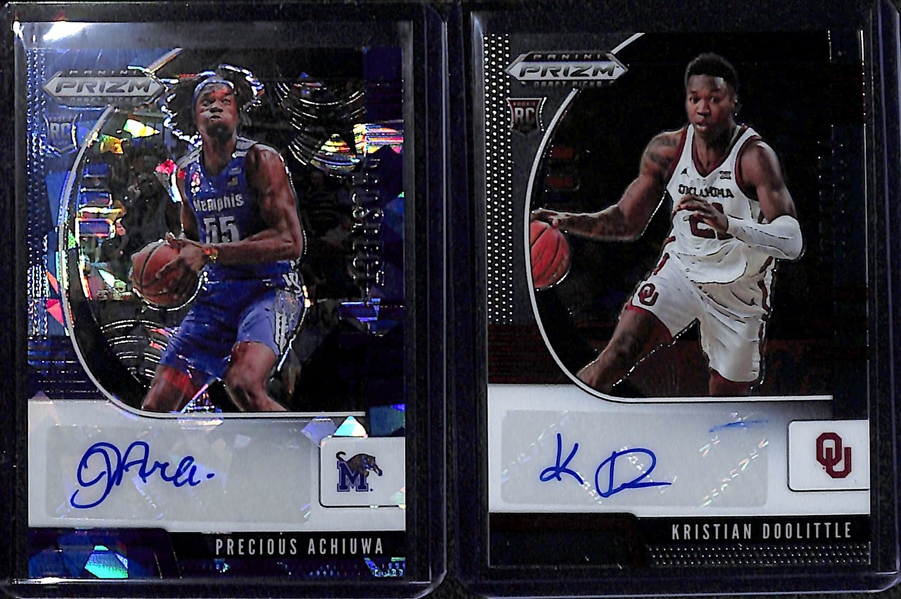 Lot of (7) 2020-21 Prizm Draft Autographed Rookie Cards w/ Toppin (Knicks) & Achiuwa (Heat, #/75)