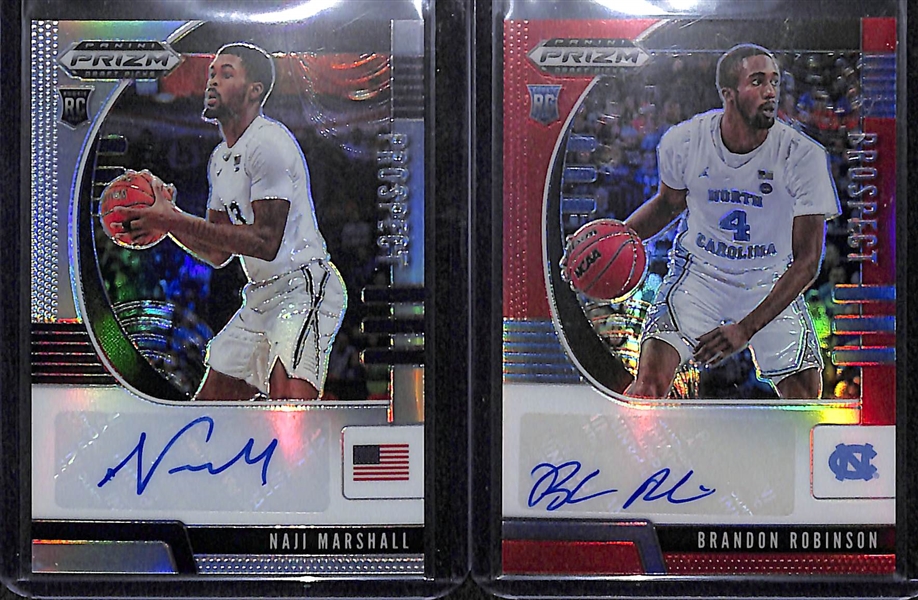 Lot of (7) 2020-21 Prizm Draft Autographed Rookie Cards w/ Toppin (Knicks) & Achiuwa (Heat, #/75)